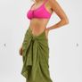 sarong CHECK TASSEL SARONG olive green Accessorize New Image 9