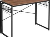 _Computer Desk, Folding Desk with 8 Hooks, Workstation