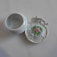 TRINKET POT - Porcelain  - Floral Design