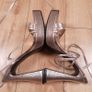 Zara Rose Gold Metallic Strappy Lace-Up Platform Block Heels 7UK/40EU Image 4