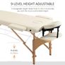 Portable Massage Table Folding Spa Beauty Therapy Bed Cream Image 4