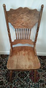 4 solid oak chairs
