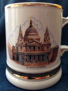 VINTAGE TANKARD Prince WIlliam Warranted 22 carat gold trim Tankard