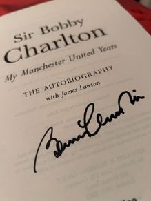Sir Bobby Charlton Manchester United Signed Autograph Autobiography Book Football
