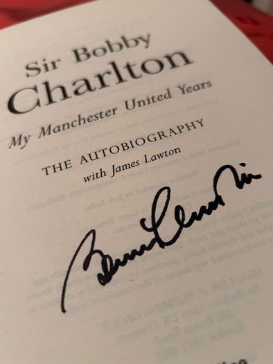 Sir Bobby Charlton Manchester United Signed Autograph Autobiography Book Football