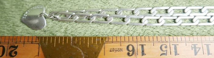 Vintage Tiffany & Co Extremely Long Heavy Chain Heart Tags Pendant In Sterling Silver 925 Length 38" Weight 67,30g
