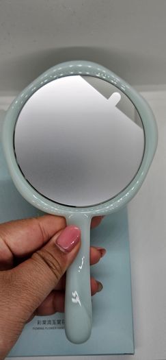 C-Beauty Timage Flowing Flower Jade-Like Handheld Mirror