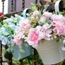 10Pack Metal Iron Hanging Flower Pots,Vase Hanging Balcony Garden Planter Holders With Detachable Handle and Drainage Hole, Outdoor Flower Pot For Fence Deck Balcony Garden Clay Home Decor (FREE POSTAGE) Image 3