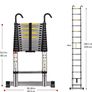 Telescopic Ladder 4.1M 13.5FT Aluminium Extension Loft Ladder with Stabilizer Bar and Detachable Hooks, Multi Purpose Extendable Portable Folding Ladders, EN131 (4.1M/13.5FT) Image 5