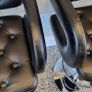 Set of 3 black leather effect bar stools Image 7
