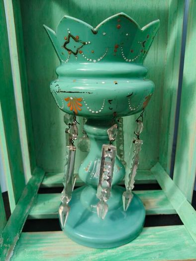 Victorian Glass Lustre Vase