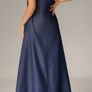Loose-fit denim maxi dress. Image 7