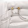 925 vintage Sterling silver and topaz studs Image 2