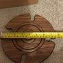 Brand new handmade wooden wine bottle and glass caddy Image 3