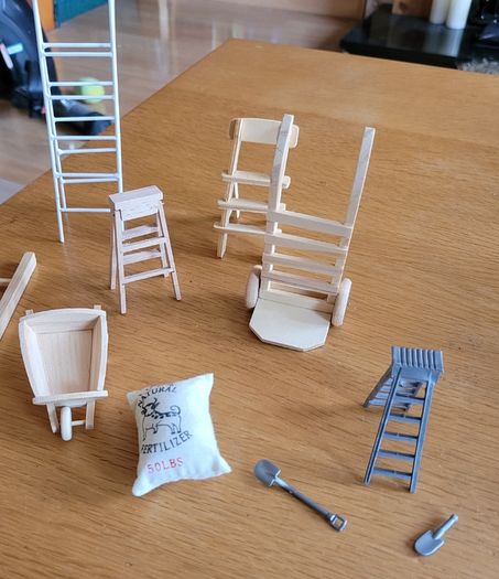 Miniature gardening items/ tools for dolls house - or fairy garden