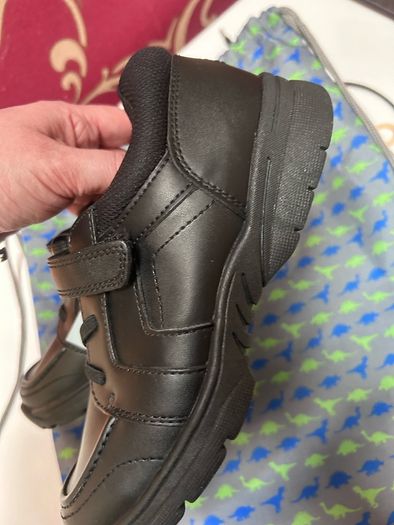 Toezone boys leather shoes with bag