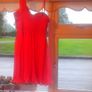 Very feminine coral coloured dress Image 5