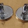 Duchamp London silver tone cufflinks with enamelled lavender & blue flowers pattern Image 2