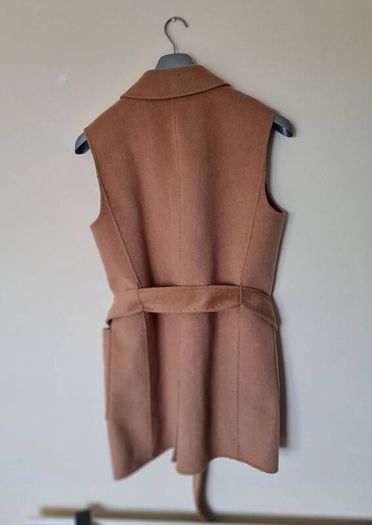 Michael kors belted sleeveless waistcoat Size medium tan wool In excellent condition