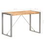 Dining Table 120x60x75 cm Solid Rough Mango Wood Image 7