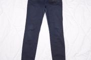 Mos Mosh Dark Blue Moto Biker Zip Detail Skinny Denim Jeans Size 28/10UK/38EU