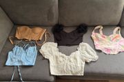 5 Cropped Tops, size S