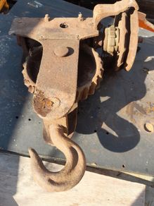 Another Beautiful Large Heavy Antique Iron Pulley