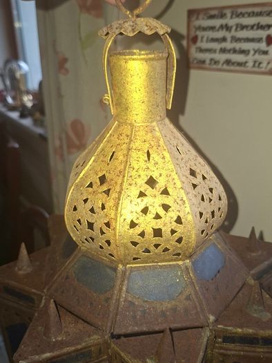 Vintage Large Moroccan, Moorish, or North African Hanging Lantern, Postage available or Collection