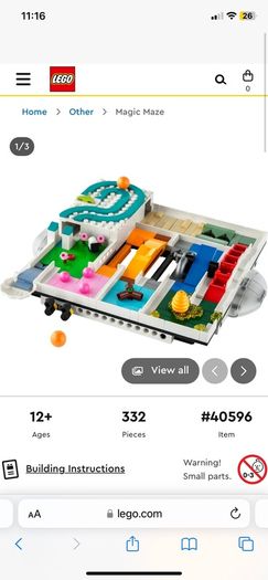 Sealed Lego magic Maze 40596