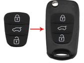 Hyundai 3 button pad for key fob with broken buttons