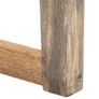 Bench 150 cm Black Real Leather and Solid Mango Wood Image 6