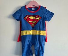 Official Disney Superman Baby Romper wlWith Detachable Cape