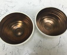 2 M & S Bronzed Nibble Bowls
