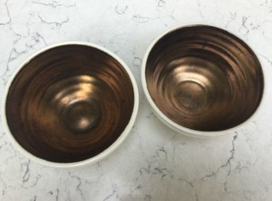 2 M & S Bronzed Nibble Bowls