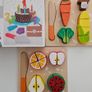 Wooden vegetables and cake Image 8