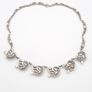 925 Vintage Sterling Silver & Marcasite Gothic Art-Nouveau Style Necklace Image 4