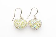 Glass Crystal Rainbow Sterling Silver Earrings