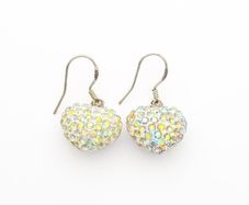 Glass Crystal Rainbow Sterling Silver Earrings
