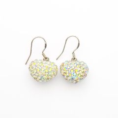 Glass Crystal Rainbow Sterling Silver Earrings