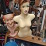 Vintage 60's Hollow Back Female Hanging Mannequin Torso Image 2