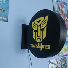 Transformers Symbol LED Light Box  Gaming Room  Bedroom Night Light