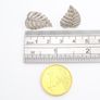 Vintage 925 Sterling Silver Leaf Stud Earrings Image 8