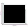 Patio Retractable Side Awning 100x300 cm Black Image 5