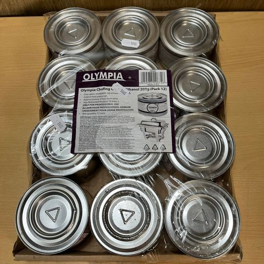 Olympia Gel Chafing Fuel 3 Hour - 12 Tins - Camping