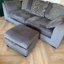 2 Four seater sofa's + footstool Image 2