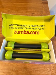 Official Zumba Toning Sticks with Original Box with bands and Skipping Rope