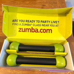 Official Zumba Toning Sticks with Original Box with bands and Skipping Rope