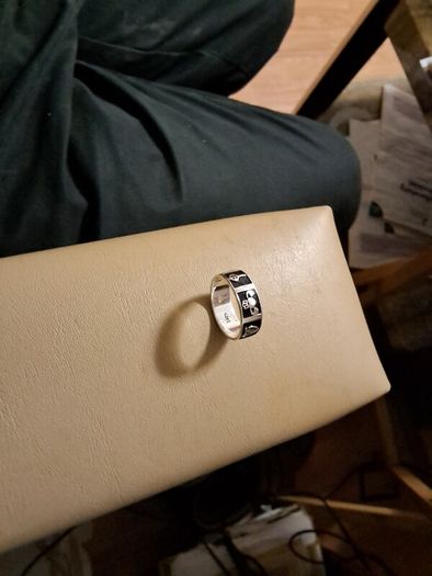 sterling black and silver ring