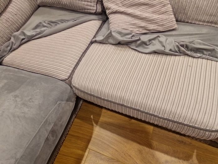 Large grey corner sofa