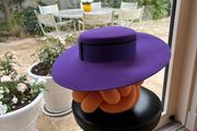 Purple wide brim hat